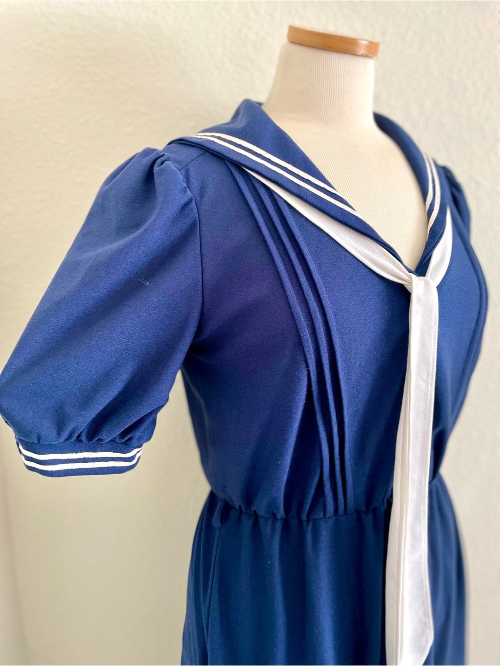 Vintage 1970s Blue and White Sailor Dress - Picture 8 of 11